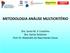 METODOLOGIA ANÁLISE MULTICRITÉRIO. Dra. Sonia M. V. Coutinho Dra. Samia Sulaiman Prof. Dr. Alexandre do Nascimento Souza