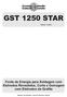 GST 1250 STAR. Fonte de Energia para Soldagem com Eletrodos Revestidos, Corte e Goivagem com Eletrodos de Grafite