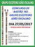 DIA 27/05/2017 CONCURSO DE BASTÃO NO GRUPO ESCOTEIRO JOÃO OSCALINO MODALIDADE INDIVIDUAL