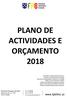 PLANO DE ACTIVIDADES E ORÇAMENTO 2018