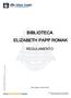 BIBLIOTECA ELIZABETH PAPP ROMAK REGULAMENTO