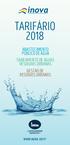 TARIFÁRIO 2018 SANEAMENTO DE ÁGUAS RESIDUAIS URBANAS GESTÃO DE RESÍDUOS URBANOS