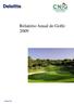 Versão Final. Relatório Anual do Golfe 2009
