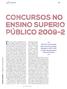 CONCURSOS NO ENSINO SUPERIO PÚBLICO