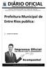 PREFEITURA MUNICIPAL DE ENTRE RIOS - BA. Quarta-feira 28 de Novembro de 2018 Ano II Edição n 185 Caderno 02