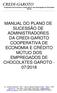 MANUAL DO PLANO DE SUCESSÃO DE ADMINISTRADORES DA CREDI-GAROTO COOPERATIVA DE ECONOMIA E CRÉDITO MÚTUO DOS EMPREGADOS DE CHOCOLATES GAROTO - 07/2018