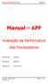 HYDAC TECNOLOGIA LTDA. Manual APF. Avaliação da Performance dos Fornecedores. Emissão: 23/04/2018 Página 1 de 9 Revisão: 05