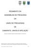 REGIMENTO DA ASSEMBLEIA DE FREGUESIA UNIÃO DE FREGUESIAS CAMARATE, UNHOS E APELAÇÃO