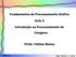 Fundamentos de Processamento Gráfico. Aula 3. Introdução ao Processamento de Imagens. Profa. Fátima Nunes