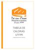 TABELA DE CALORIAS UTFPR