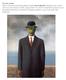 The Son of Man Esta é uma pintura do artista belga surrealista René Magritte. Magritte pintou a obra como um auto-retrato em 1964, a peça mede