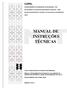 MANUAL DE INSTRUÇÕES TÉCNICAS