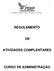 REGULAMENTO ATIVIDADES COMPLENTARES CURSO DE ADMINISTRAÇÃO