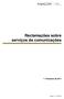 Reclamações sobre serviços de comunicações