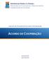 ACORDO DE COOPERAÇÃO UNIVERSIDADE FEDERAL DA PARAÍBA. Manual de Procedimentos para Formalização
