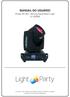 MANUAL DO USUÁRIO. Philips 5R Moving Head Beam Light LP-200MB