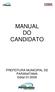 MANUAL DO CANDIDATO PREFEITURA MUNICIPAL DE PARANATAMA Edital 01/2009