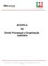 APOSTILA DE Direito Processual e Organização Judiciária