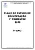 PLANO DE ESTUDO DE RECUPERAÇÃO 1º TRIMESTRE 2018