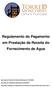 Regulamento do Pagamento em Prestação da Receita do Fornecimento de Água