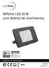 Refletor LED 20 W com detetor de movimentos