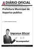 PREFEITURA MUNICIPAL DE ITAPARICA - BA. Terça-feira 15 de Janeiro de 2019 Ano III Edição n 08 Caderno 03