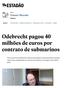 O chefe do setor de infraestrutura da Odebrecht Benedicto Barbosa da Silva Junior confessou à Operação Lava Jato que a empresa pagou 40 milhões de eur