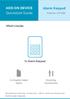 ADD-ON DEVICE Quickstart Guide. Alarm Keypad. What's inside: 1x Alarm Keypad. 2x Double-Sided Tapes. Mounting Accessories. Model No.