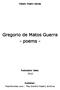 Gregorio de Matos Guerra - poems -