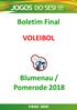 Boletim Final VOLEIBOL