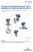 Transmissor de pressão Rosemount 3051 e Medidores de vazão Rosemount série 3051CF
