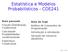 Estatística e Modelos Probabilísticos - COE241