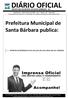 DIÁRIO OFICIAL PREFEITURA MUNICIPAL DE SANTA BÁRBARA - BA. Segunda-feira 26 de Fevereiro de 2018 Ano II Edição n 29 Caderno 05