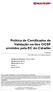 Política de Certificados de Validação on-line OCSP emitidos pela EC do Cidadão