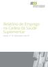 Relatório de Emprego na Cadeia da Saúde Suplementar. Edição nº 14. Data-base: mai/18