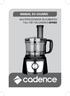 MANUAL DO USUÁRIO MULTIPROCESSADOR DE ALIMENTOS FULL FOR YOU CADENCE MPR860