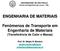 ENGENHARIA DE MATERIAIS. Fenômenos de Transporte em Engenharia de Materiais (Transferência de Calor e Massa)