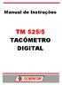 Manual de Instruções TM 525/5 TACÔMETRO DIGITAL