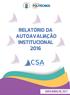 RELATÓRIO DA AUTOAVALIAÇÃO INSTITUCIONAL 2016