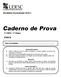 Caderno de Prova. Nome do Candidato: