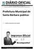 DIÁRIO OFICIAL PREFEITURA MUNICIPAL DE SANTA BÁRBARA - BA. Sexta-feira 05 de Janeiro de 2018 Ano II Edição n 04