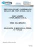 PROTOCOLO DO 2º PROGRAMA DE ENSAIOS DE PROFICIÊNCIA 2013 COMPARAÇÃO INTERLABORATORIAL ÁREA: CALIBRAÇÃO GRANDEZA: DIMENSIONAL PEÇAS DIVERSAS