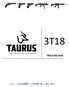 Desempenho da Taurus - 9M18 comparado a 9M17