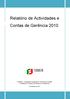 Relatório de Actividades e Contas de Gerência 2010