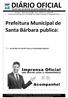 DIÁRIO OFICIAL PREFEITURA MUNICIPAL DE SANTA BÁRBARA - BA. Terça-feira 30 de Janeiro de 2018 Ano II Edição n 17 Caderno 06