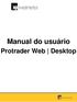 Manual do usuário. Protrader Web Desktop