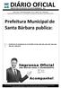 DIÁRIO OFICIAL PREFEITURA MUNICIPAL DE SANTA BÁRBARA - BA. Quarta-feira 28 de Março de 2018 Ano II Edição n 48 Caderno 06