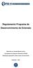 Regulamento Programa de Desenvolvimento de Extensão