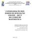 CONSOLIDAÇÃO DOS DADOS DA AVALIAÇÃO ONLINE DO CURSO DE MATEMÁTICA