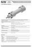 Dimensões de montagem do cilindro de acordo com a norma ISO 6022, DIN 24333, CETOP RP73H Diâmetros de Cilindros